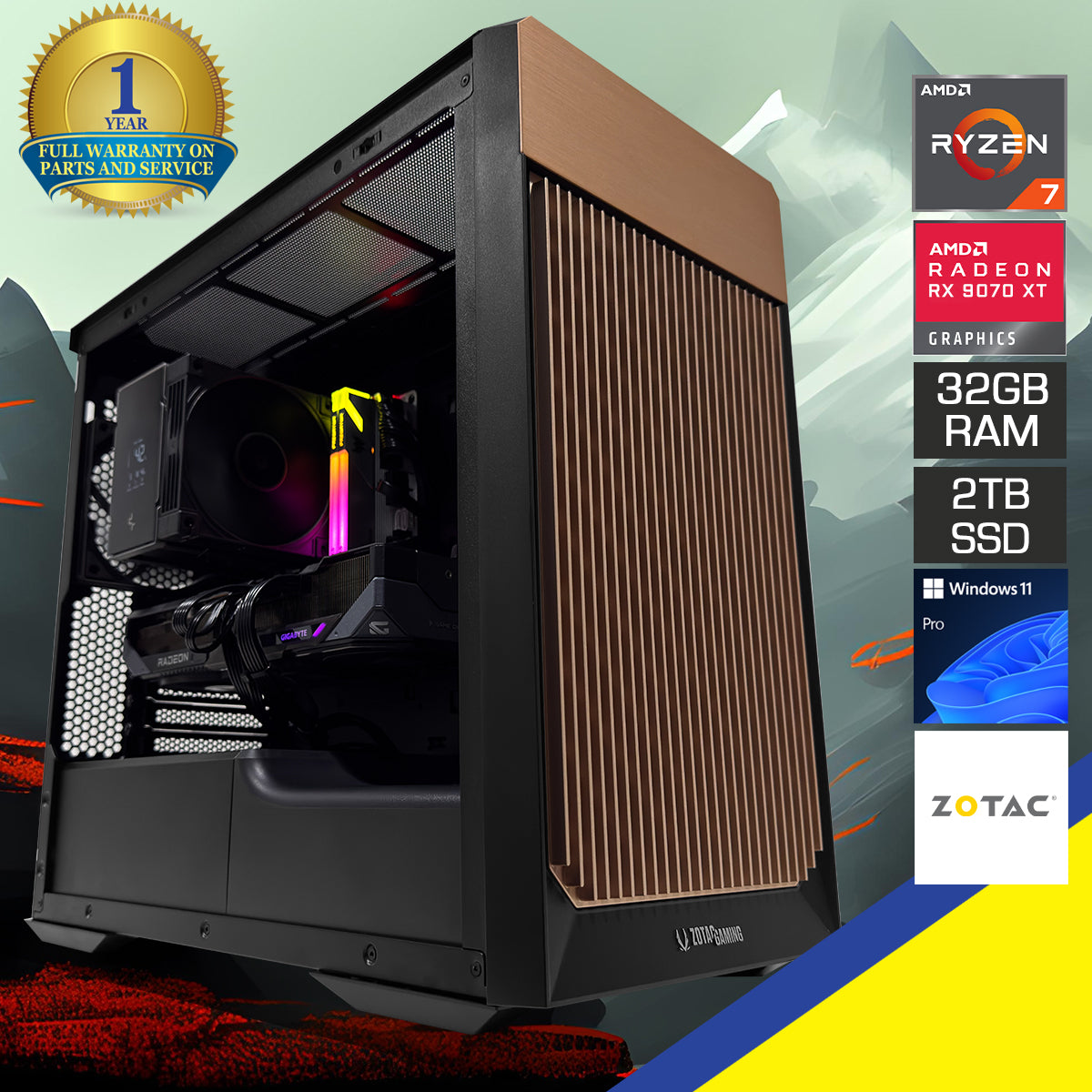 Ultra Alloy MATX Black/Gold Desktop Gaming PC
