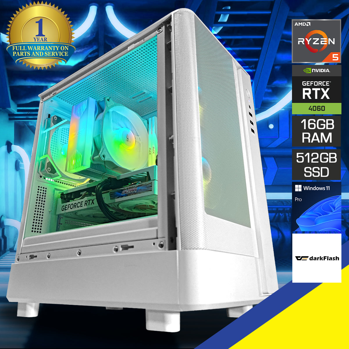 Alpha DB330M Mesh White Desktop Gaming PC | DataBlitz