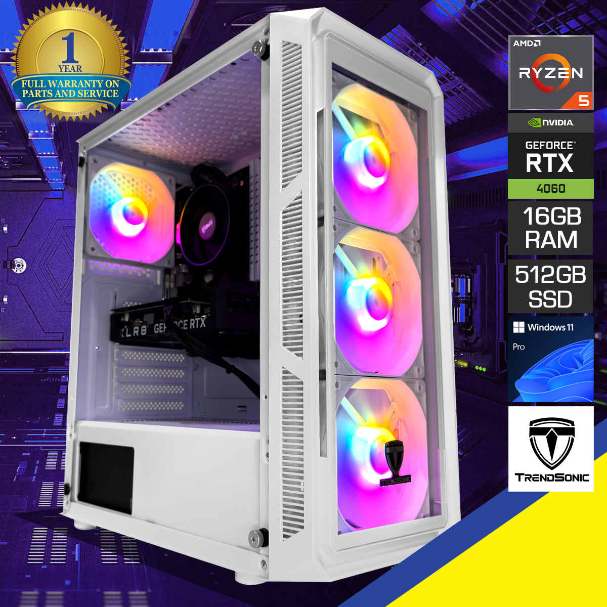Alpha Hermes White Desktop Gaming