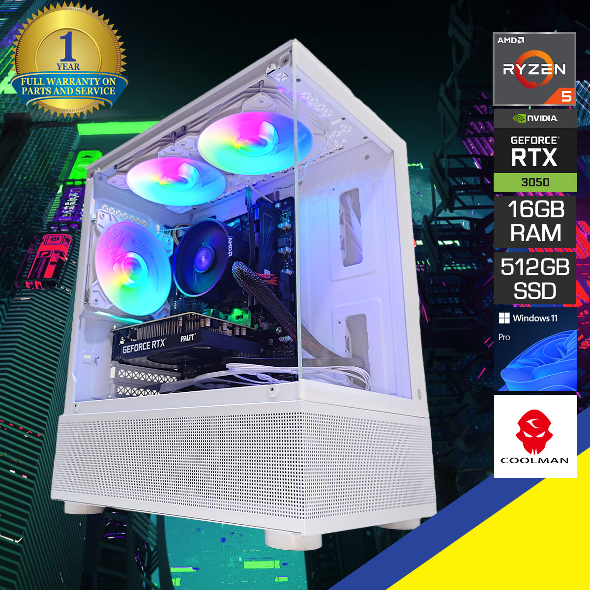 Alpha Reyna White Desktop Gaming PC