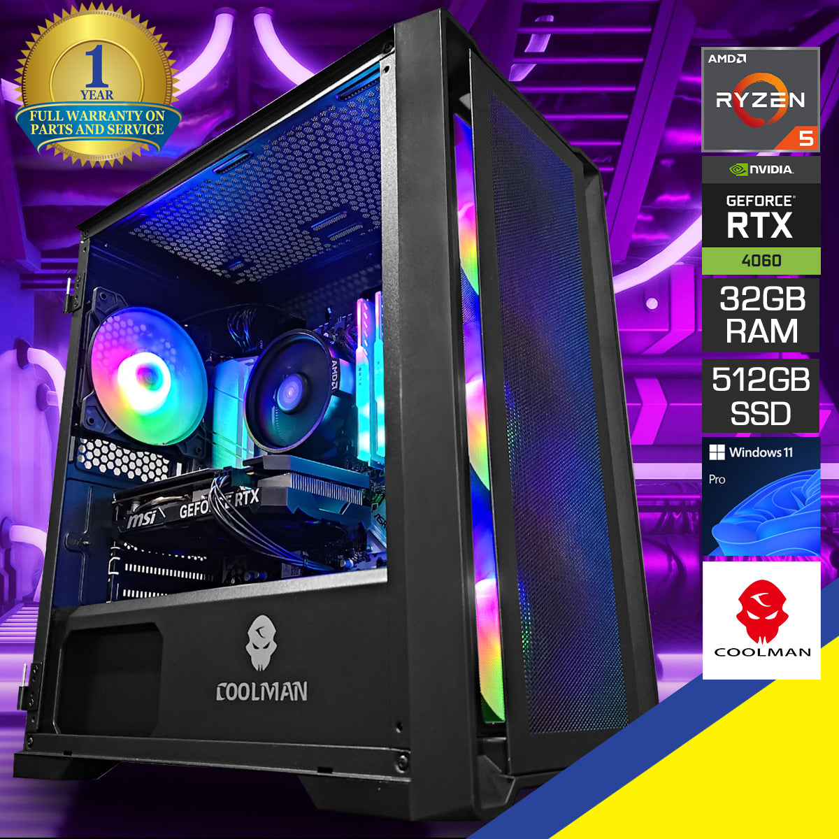 Home All products Alpha Ruby Black Gaming PC AMD Ryzen ...