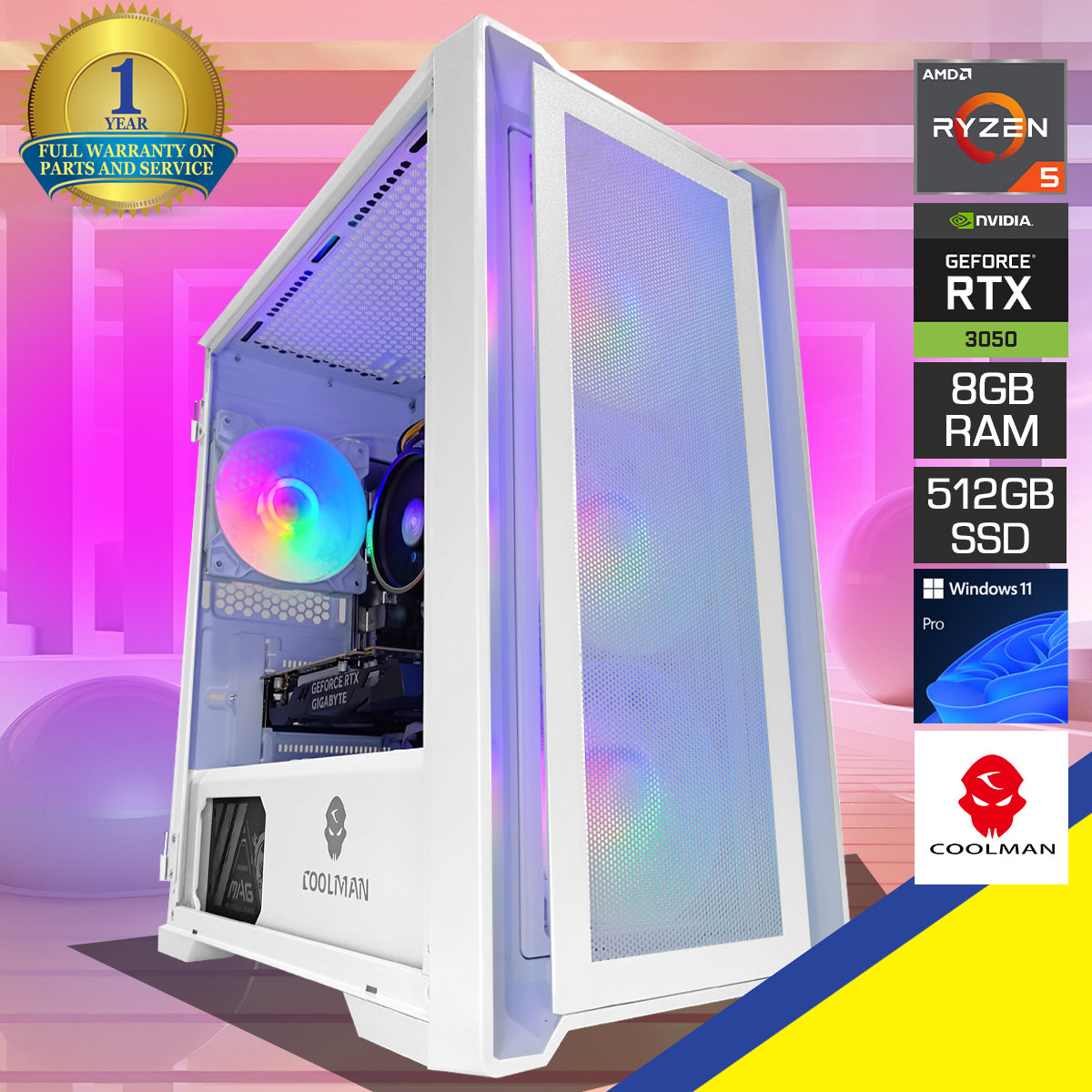 Alpha Ruby White Desktop Gaming PC
