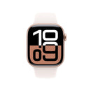 Apple Watch Series 10 GPS 42mm Aluminum Case with Light Blush Sport Band - M/L (Rose Gold) (MWWJ3ZP/A)