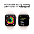 Apple Watch Series 10 GPS 42mm Aluminum Case with Light Blush Sport Band - M/L (Rose Gold) (MWWJ3ZP/A)
