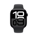 Apple Watch Series 10 GPS 46mm Aluminum Case with Black Sport Band - (Jet Black) (S/M, M/L) (MWWP3ZP/A, MWWQ3ZP/A)