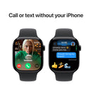 Apple Watch Series 10 GPS 46mm Aluminum Case with Black Sport Band - (Jet Black) (S/M, M/L) (MWWP3ZP/A, MWWQ3ZP/A)
