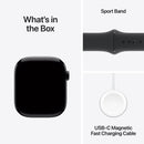 Apple Watch Series 10 GPS 46mm Aluminum Case with Black Sport Band - (Jet Black) (S/M, M/L) (MWWP3ZP/A, MWWQ3ZP/A)