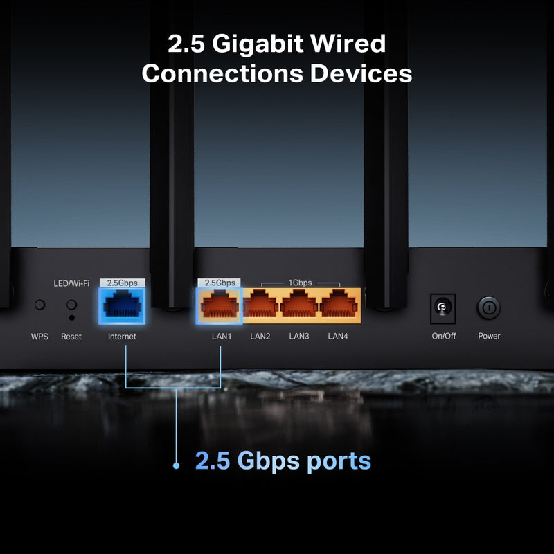 TP-Link Archer BE400 BE6500 Dual-Band Wi-Fi 7 Router
