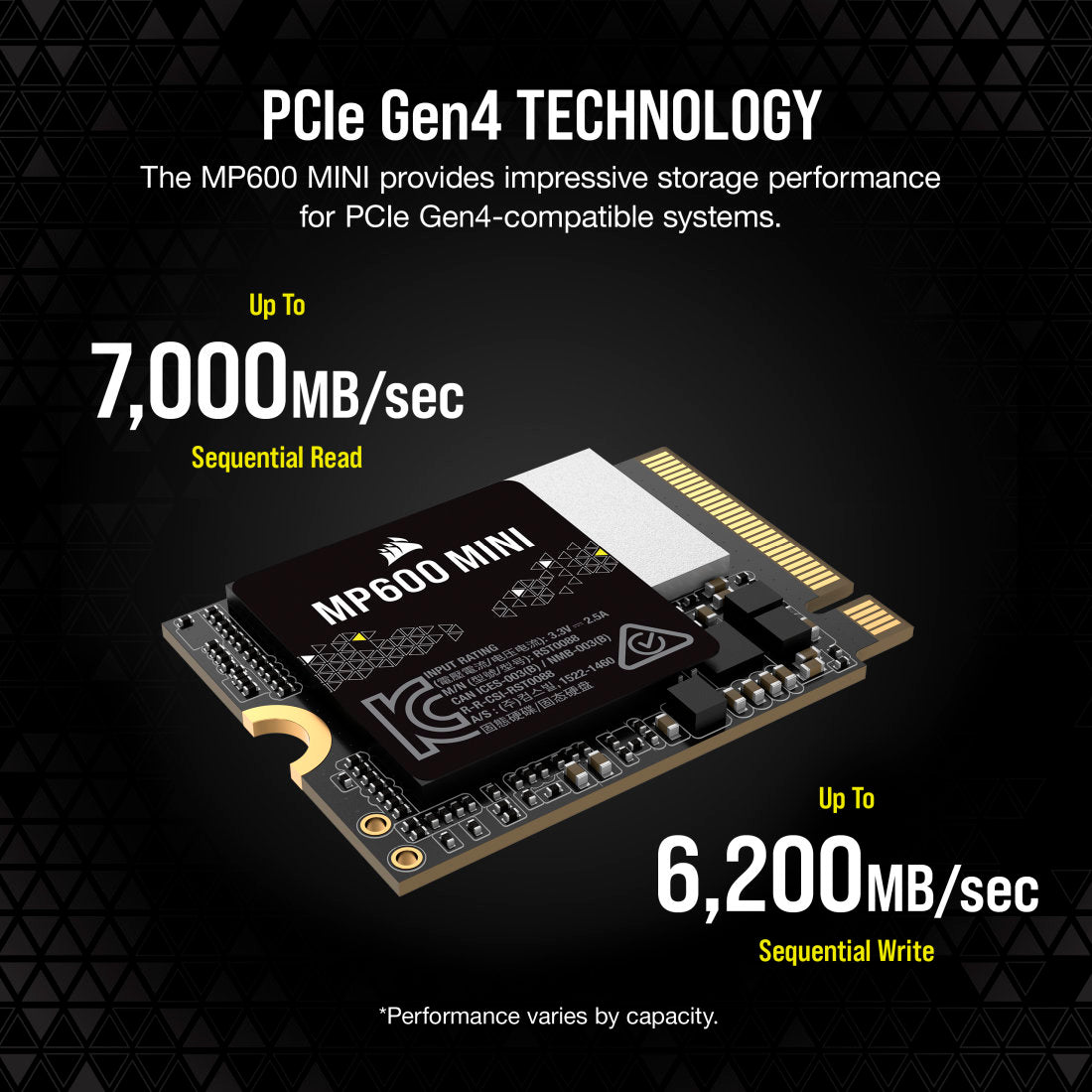 Corsair MP600 Mini 2TB PCIe Gen4 x4 NVMe M.2 2230 SSD (CSSD-F2000GBMP600MNR2)