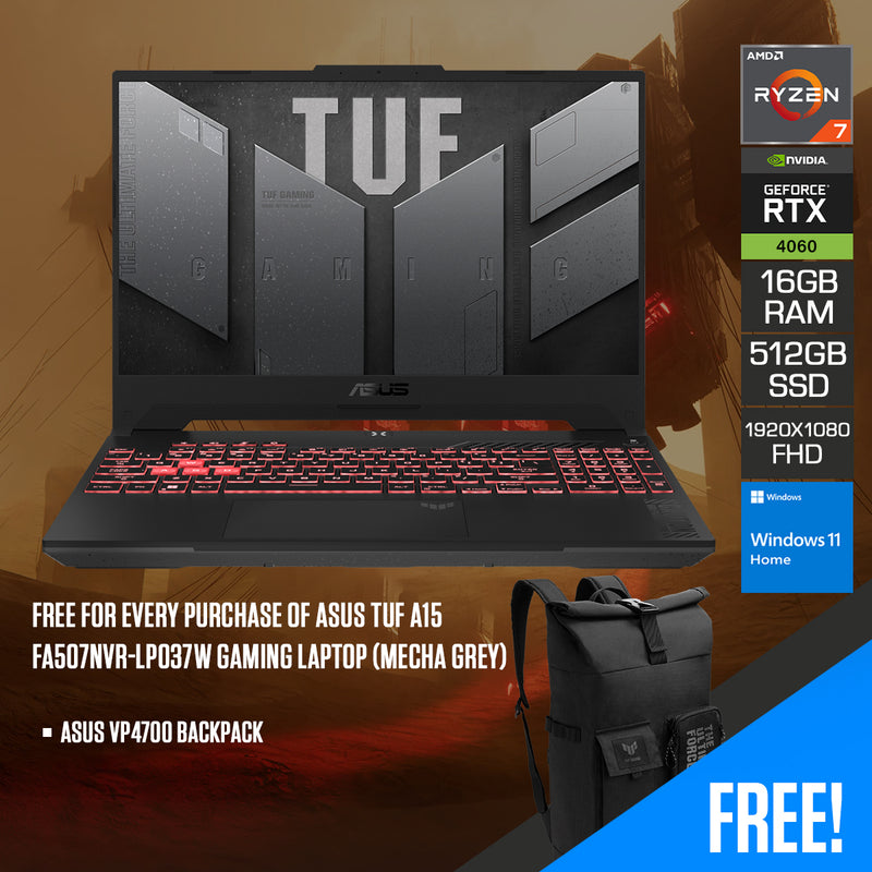 Asus TUF A15 FA507NVR-LP037W Gaming Laptop (Mecha Grey) 