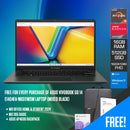 Asus Vivobook Go 14 E1404FA-NK611WSM Laptop (Mixed Black) | 14" FHD (1920x1080) | Ryzen 5 7520U | 16GB RAM | 512GB SSD | AMD Radeon Graphics | Windows 11 Home | MS Office Home & Student 2024 + MS 365 Basic + Asus AP4600 Backpack
