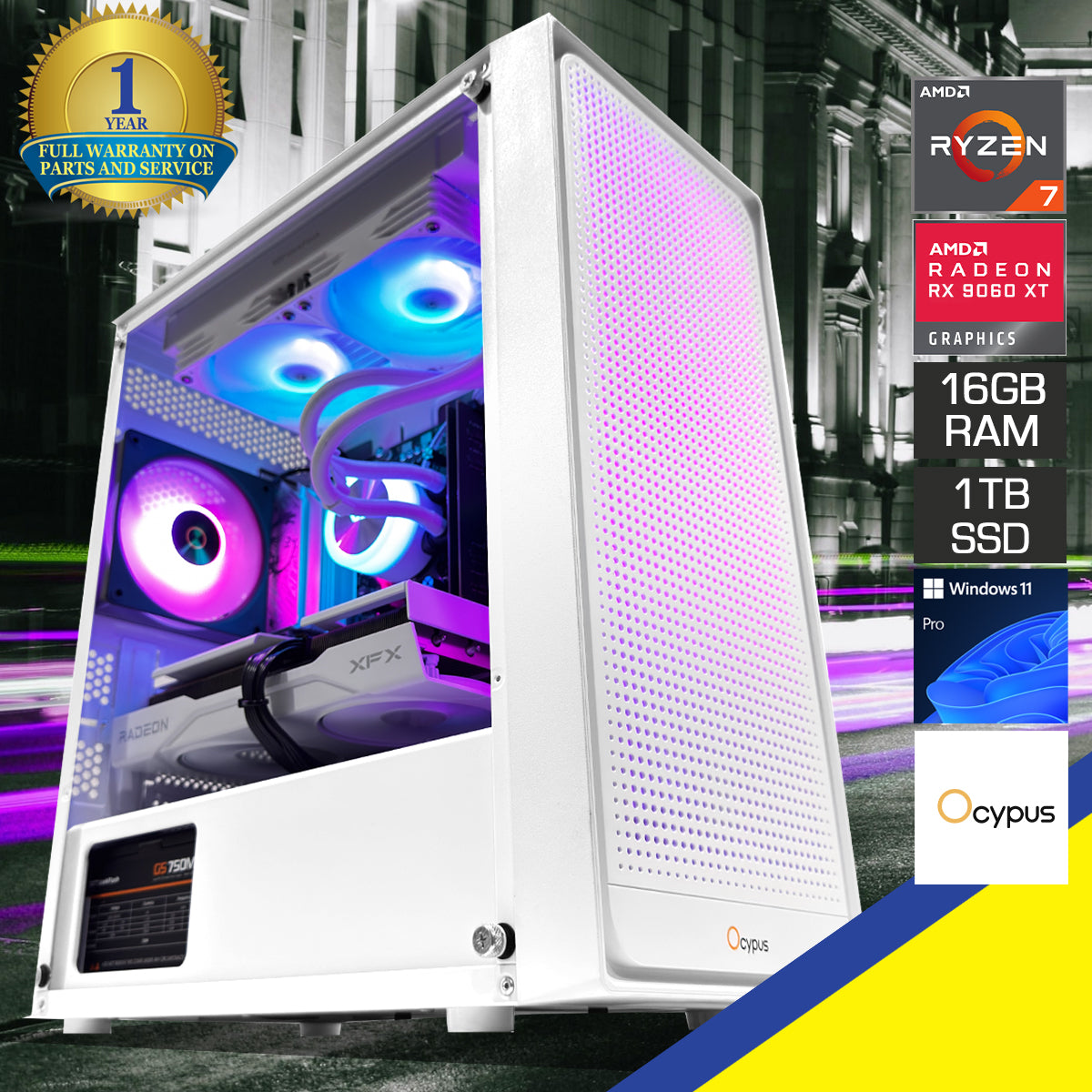 Aurora C50 White Desktop Gaming PC