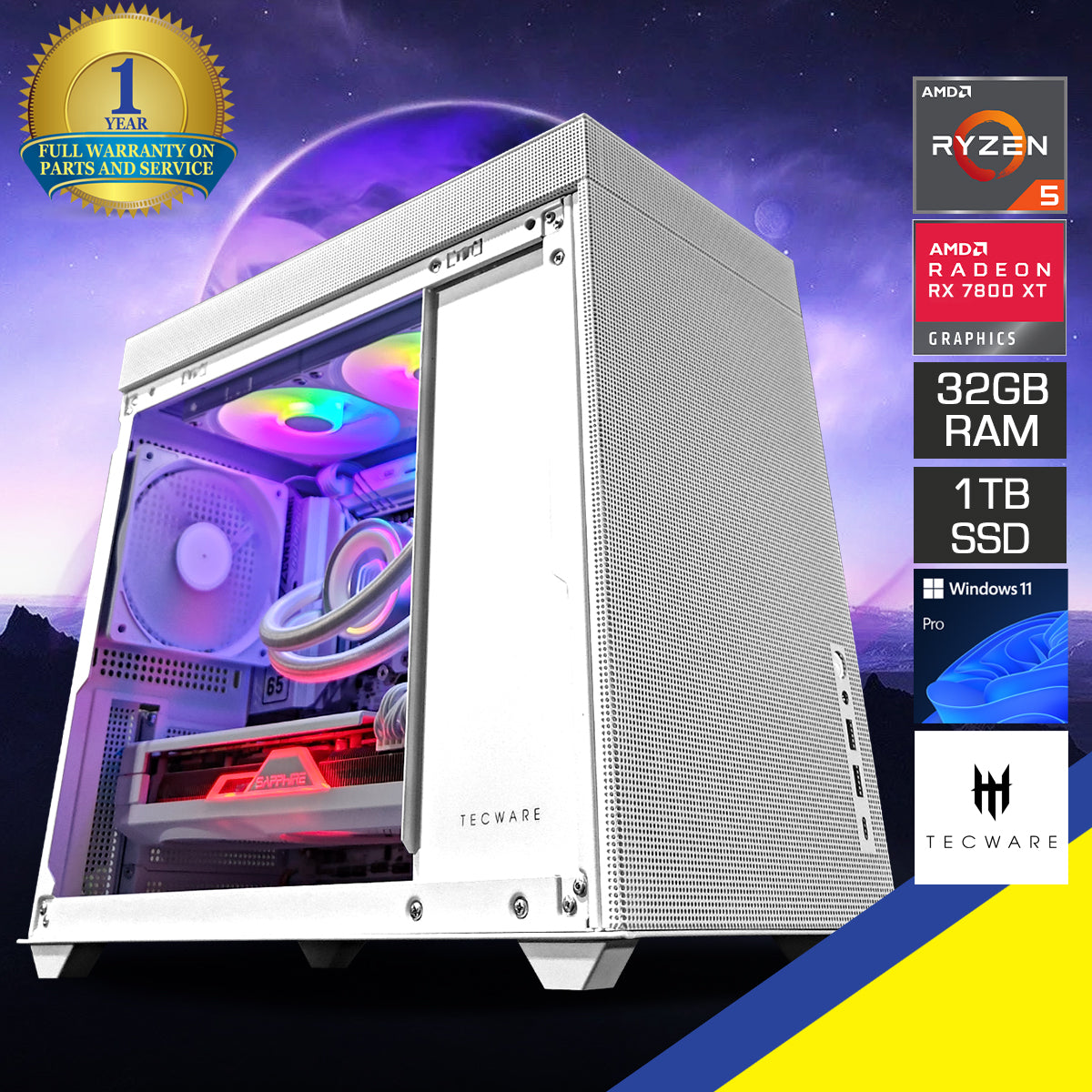 Aurora Fusion 2 White Desktop Gaming PC | Datablitz