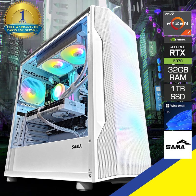 Aurora S40 White Desktop Gaming PC | DataBlitz