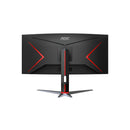 AOC CU34G2X/71 34" WQHD (3440x1440) 144Hz 1ms MPRT Wide View Adaptive Sync Gaming Monitor (Black/Red)