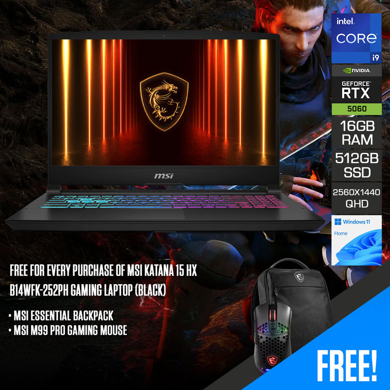 MSI Katana 15 HX B14WFK-252PH Gaming Laptop (Black)