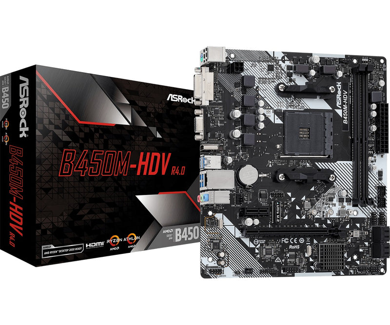 ASRock B450M-HDV R4.0 DDR4 Motherboard
