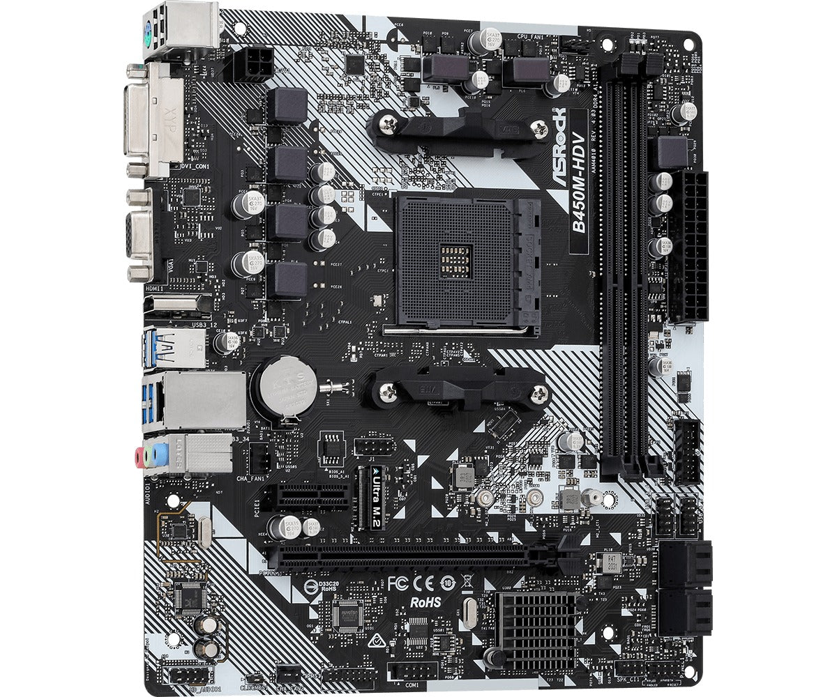 ASRock B450M-HDV R4.0 DDR4 Motherboard