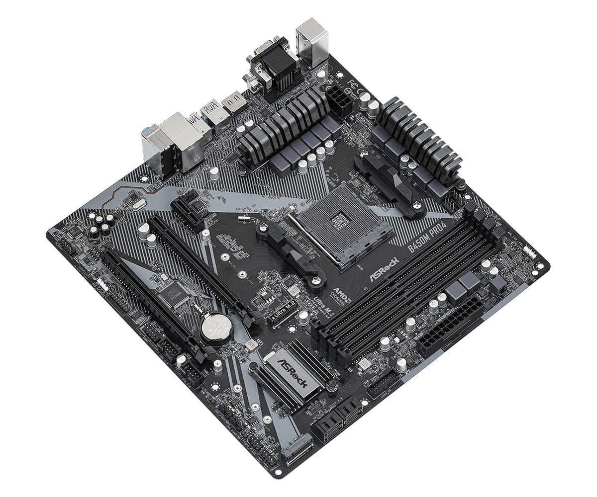 ASRock B450M PRO4 R2.0 DDR4 Motherboard | DataBlitz