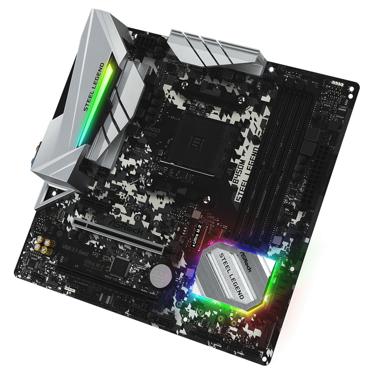 Asrock Motherboard Asrock B450m Steel Legend Ryzen 7 3700x Amd