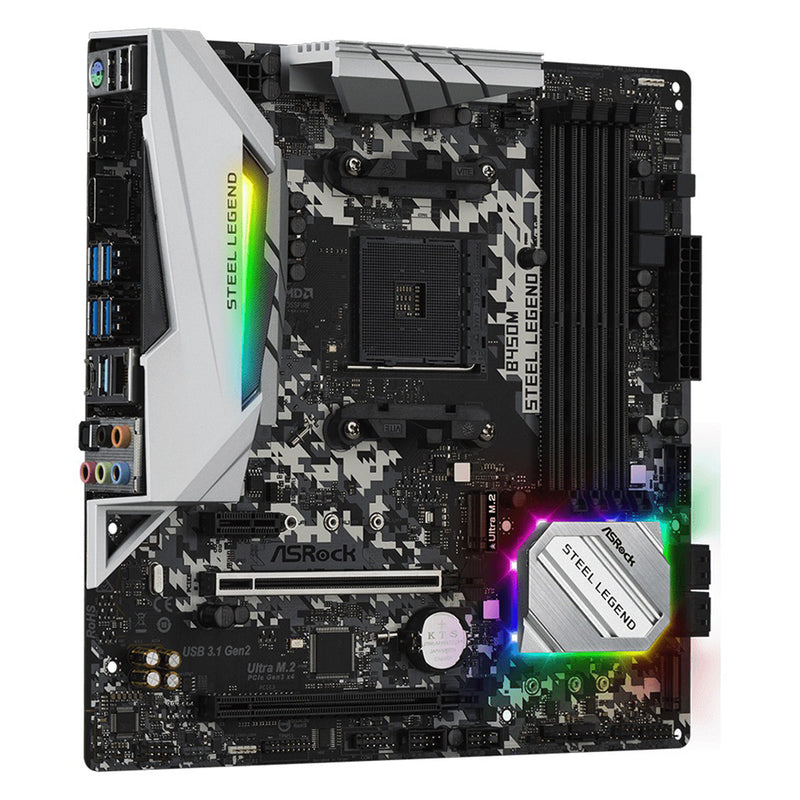 ASRock B450M Steel Legend DDR4 Motherboard