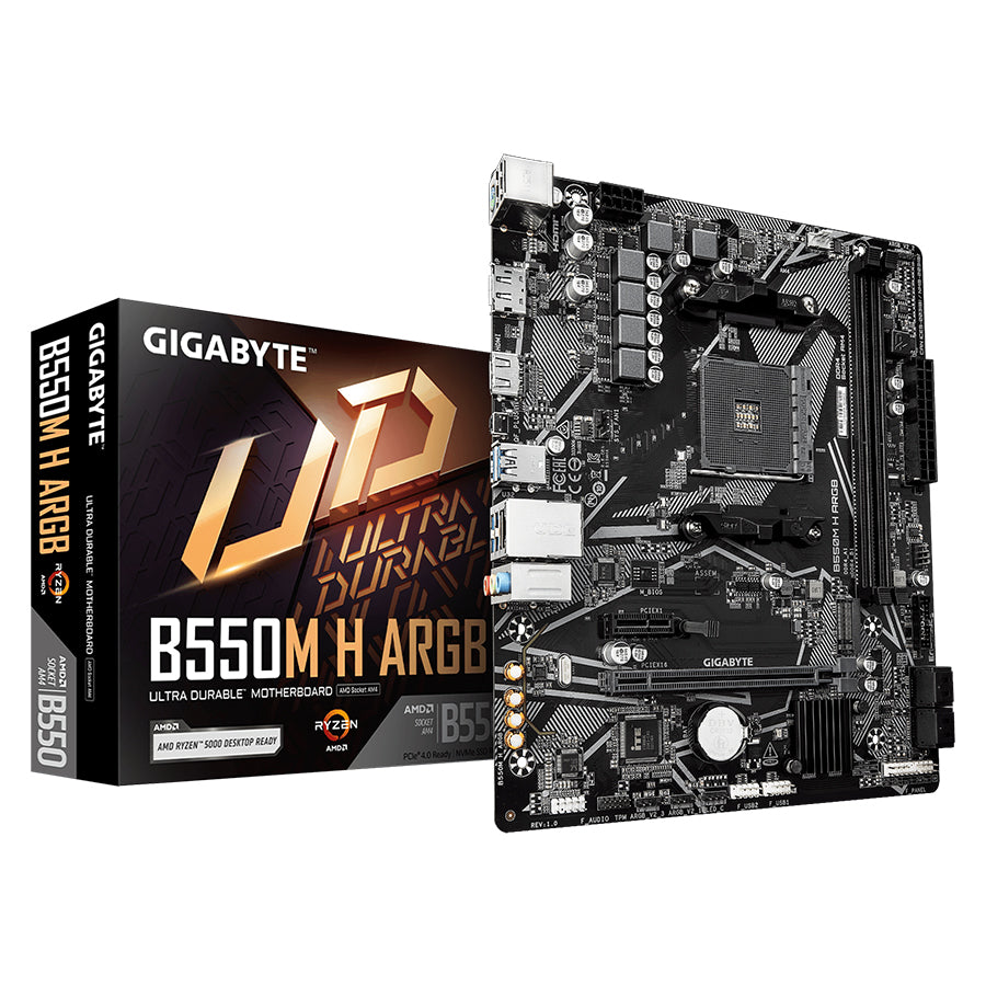 Gigabyte B550M H ARGB (REV.1.0) DDR4 Ultra Durable Motherboard