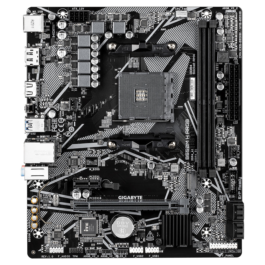 Gigabyte B550M H ARGB (REV.1.0) DDR4 Ultra Durable Motherboard