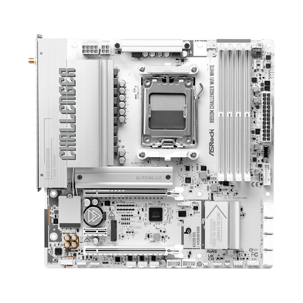ASRock B850M Challenger WiFi DDR5 AMD Motherboard (White)
