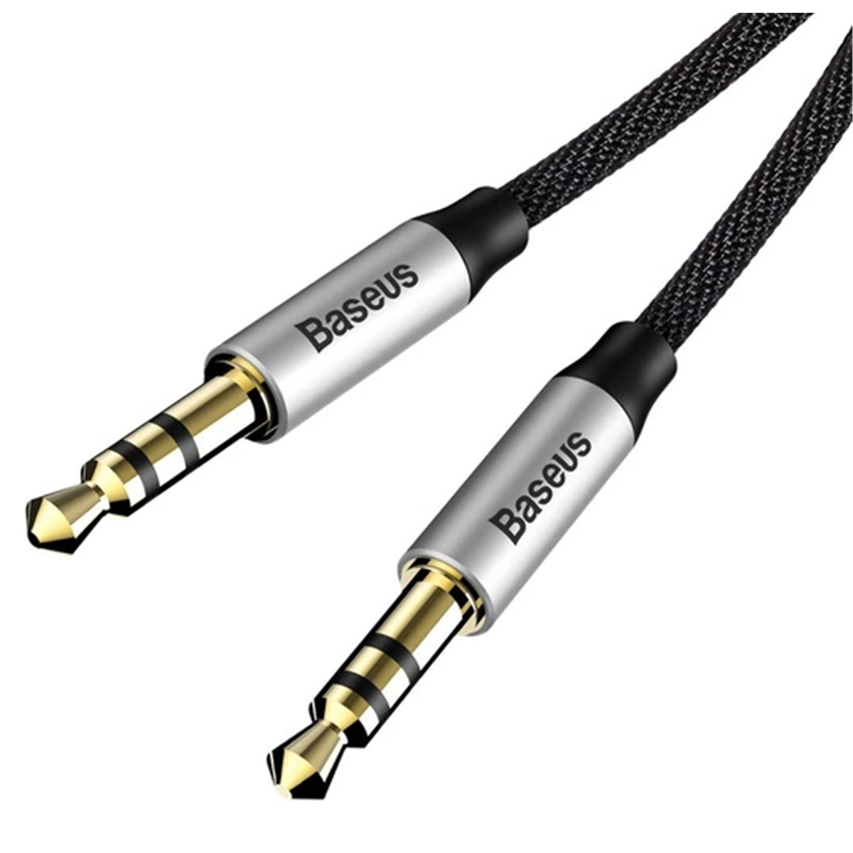 Baseus Yiven M30 Audio Cable Male to Male 3.5mm Aux Cable 1.5m (Black) (CAM30-CS1)