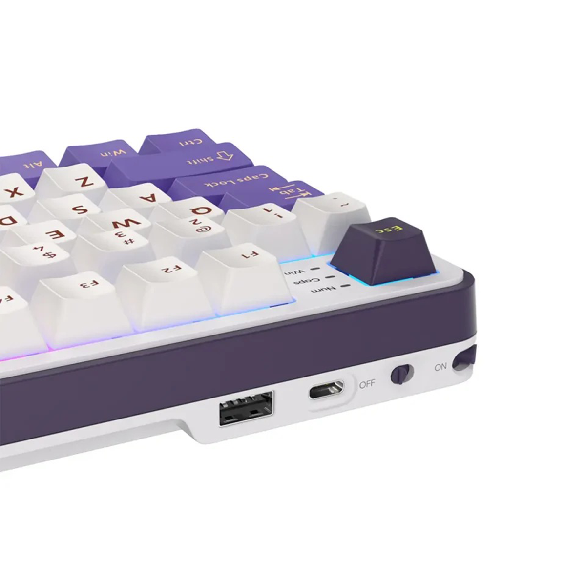 Royal Kludge RK-S98 Tri-Mode RGB 98 Keys Hot Swappable Mechanical Keyboard Blackberry Mousse