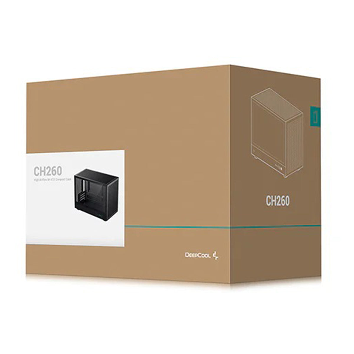 Deepcool CH260 High Airflow Mesh Panels M-ATX Compact Case (Black, White)