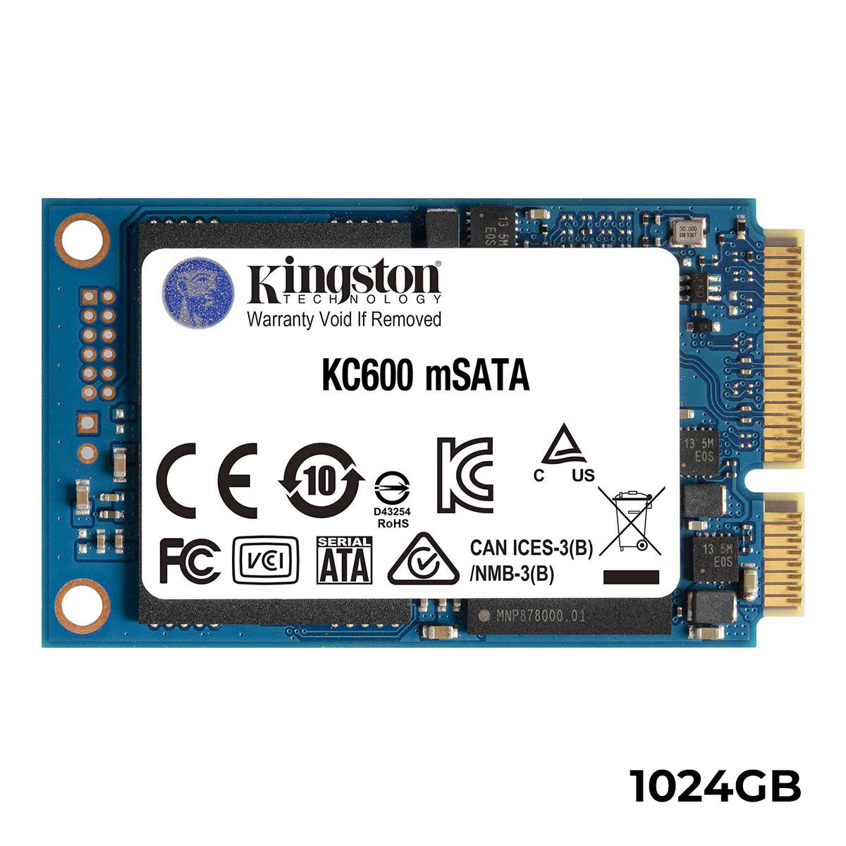 Kingston KC600 2.5" & MSATA SSD Hardware-Based Self-Encrypting Drive With 3D TLC Nand - SKC600MS (256GB, 512GB, 1024GB)