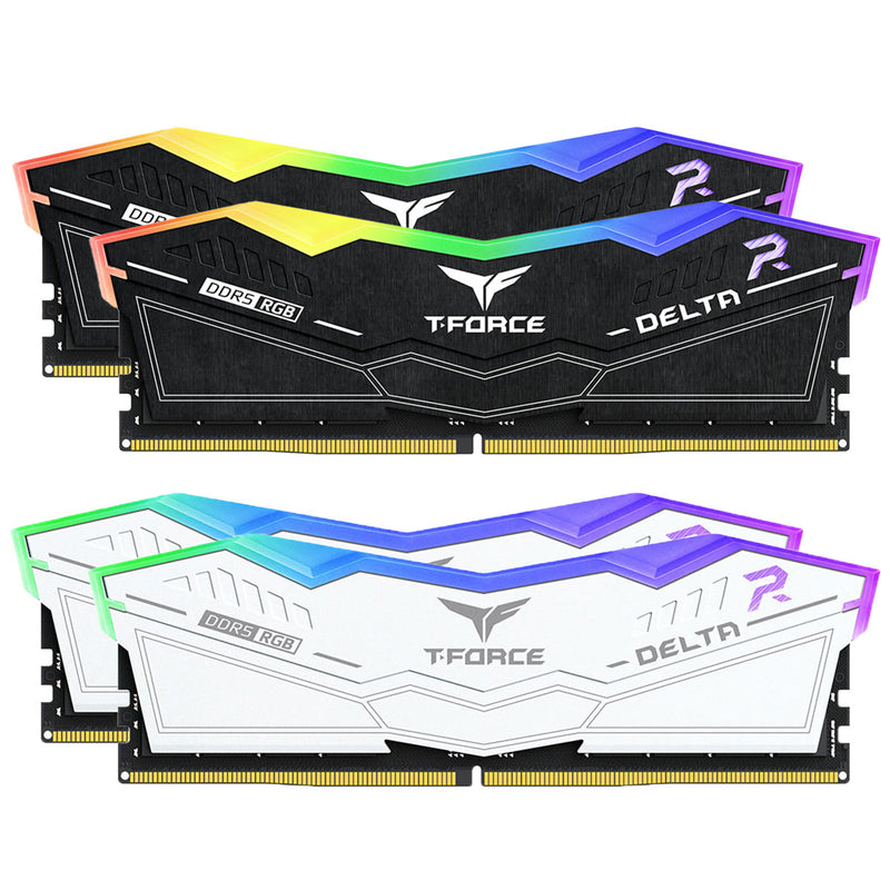 TeamGroup T-Force Delta RGB DDR5 32GB (2x16GB) 6000MHz CL38-46-46-84 1.35V Gaming Desktop Memory
