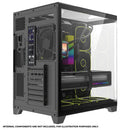 Coolman Zentra Luxe ATX Vision PC Case (Black, White)
