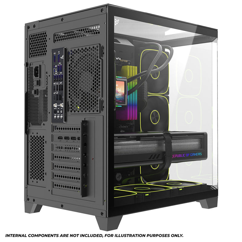 Coolman Zentra Luxe ATX Vision PC Case (Black, White)