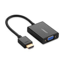 UGreen HDMI TO VGA Converter With Audio - 25CM (Black) (MM102/40233)