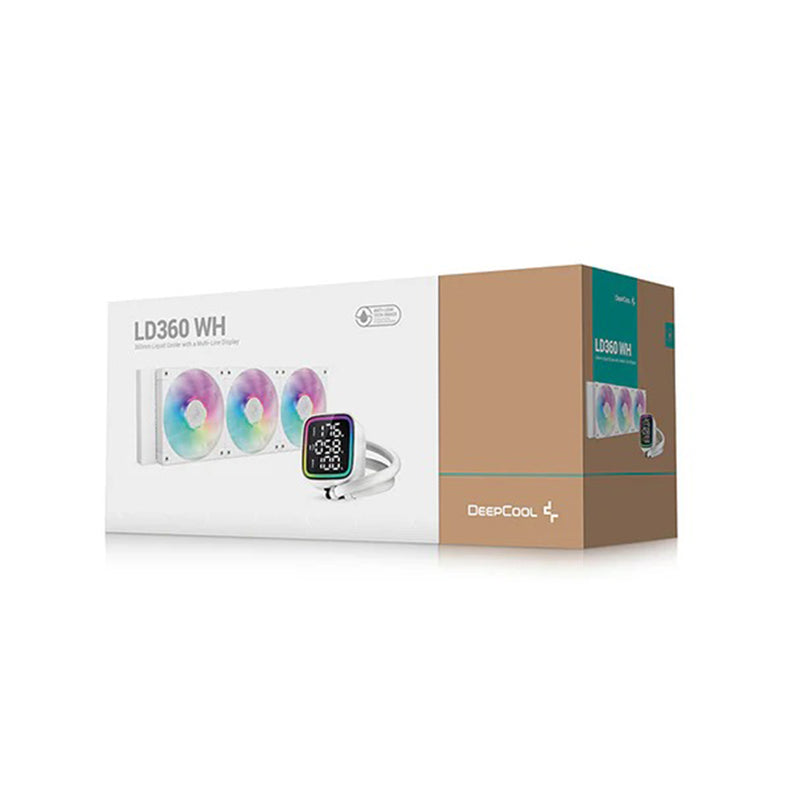 Deepcool LD360 WH 360mm Liquid Cooler With A Multi-Line Display (White) (R-LD360-WHDMMN-G-1)