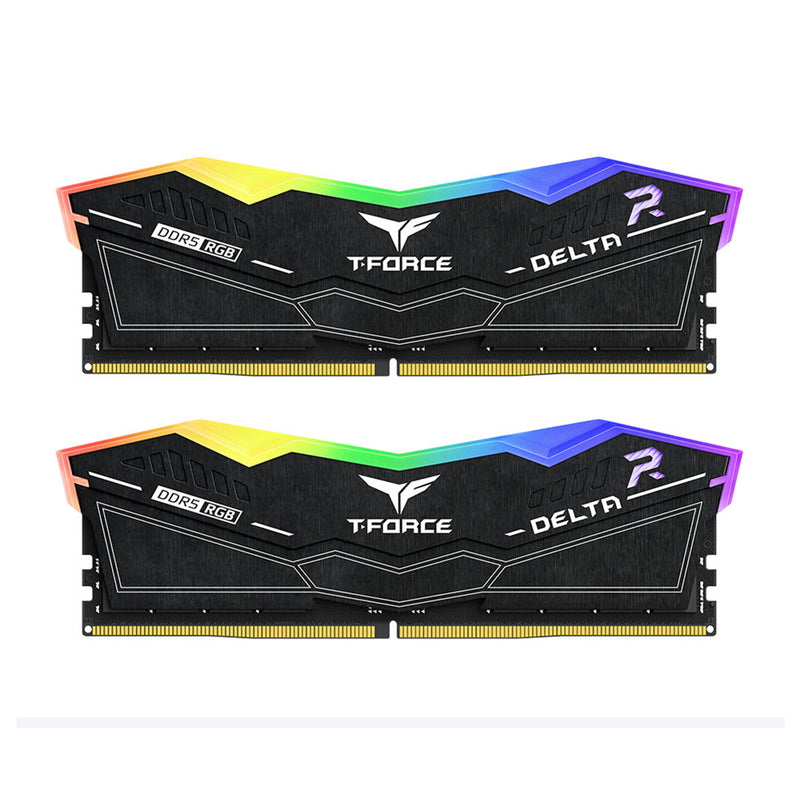 TeamGroup T-Force Delta RGB DDR5 48GB (2x24GB) 6400MHz CL32-39-39-84 1.35V Gaming Desktop Memory (Black)
