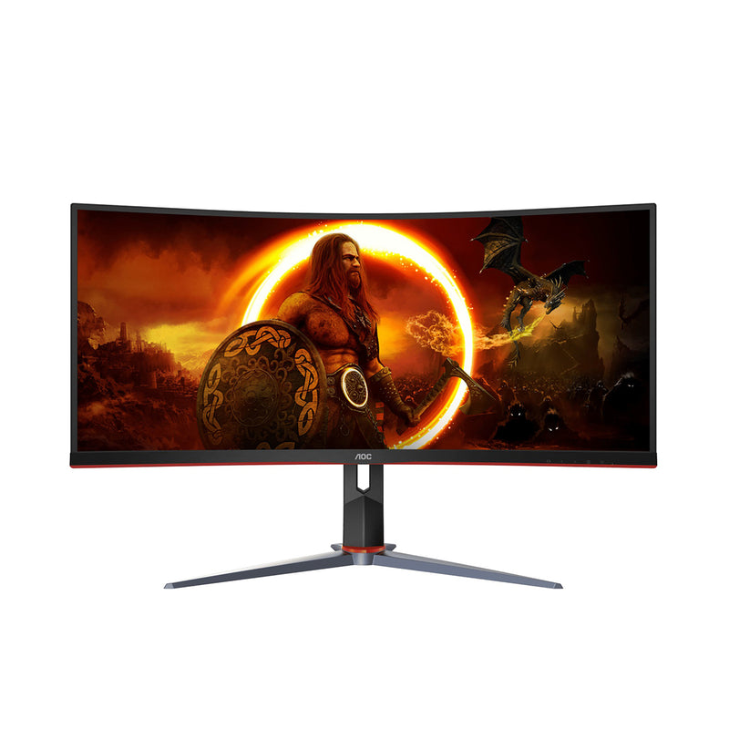 AOC CU34G2X/71 34" WQHD (3440x1440) 144Hz 1ms MPRT Wide View Adaptive Sync Gaming Monitor (Black/Red)