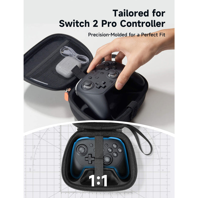 JSAUX Pro Controller Carrying Case for Nintendo Switch 2 (Black) (BG0127)