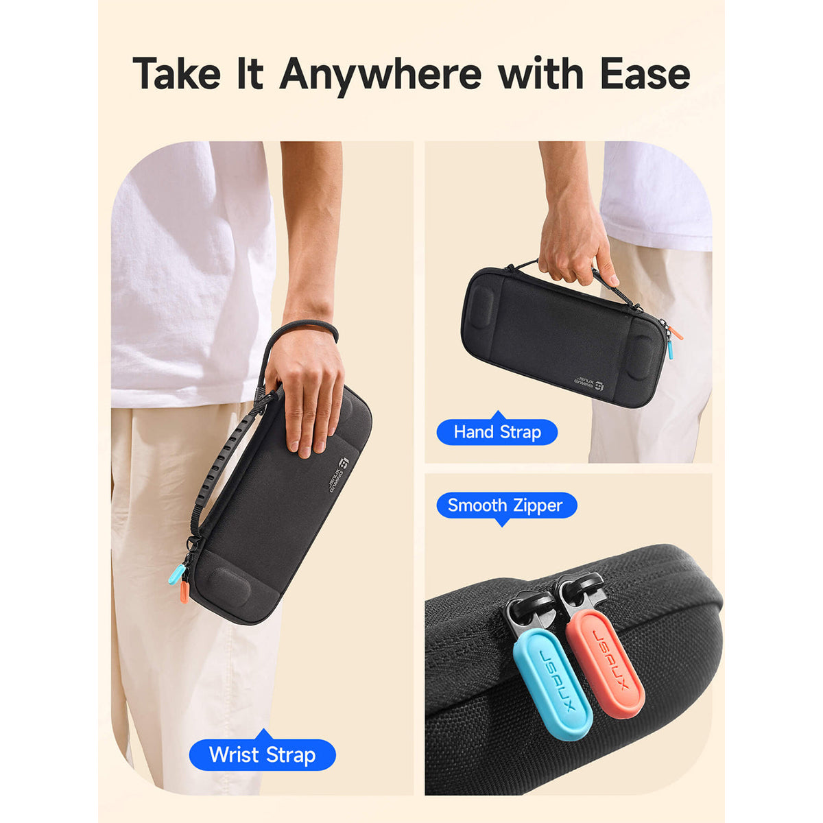 JSAUX Colorful Pro Ultra-thin Carrying Case for NSW2 (Black) (BG0133)