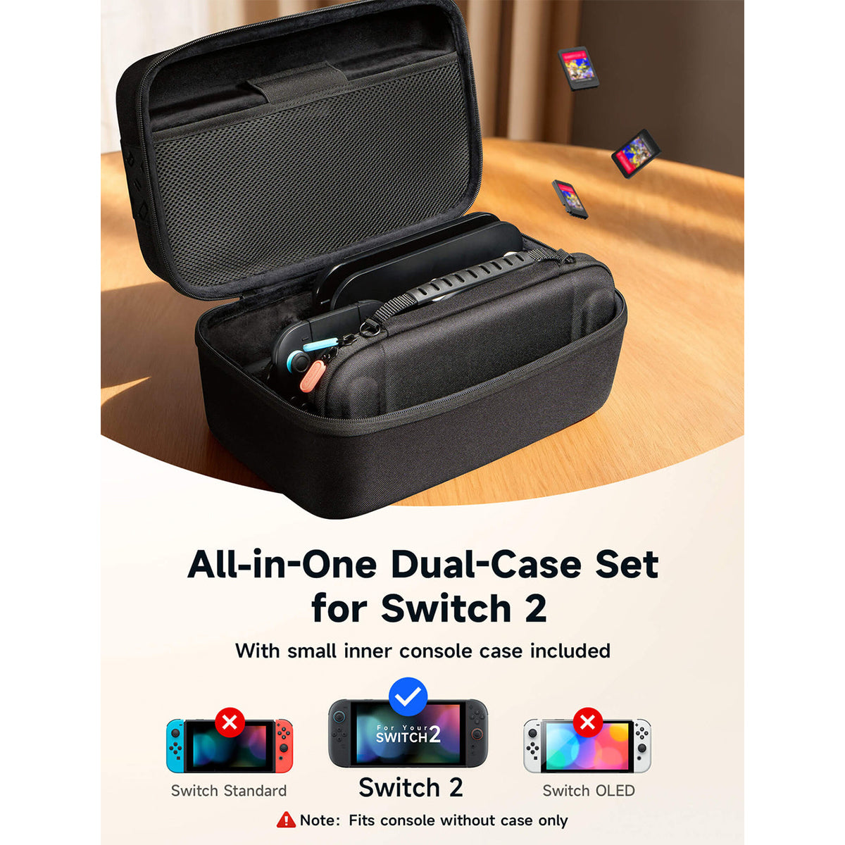 JSAUX FlexForm Max All-in-One Modular Case for Nintendo Switch 2 (Black) (BG0134)