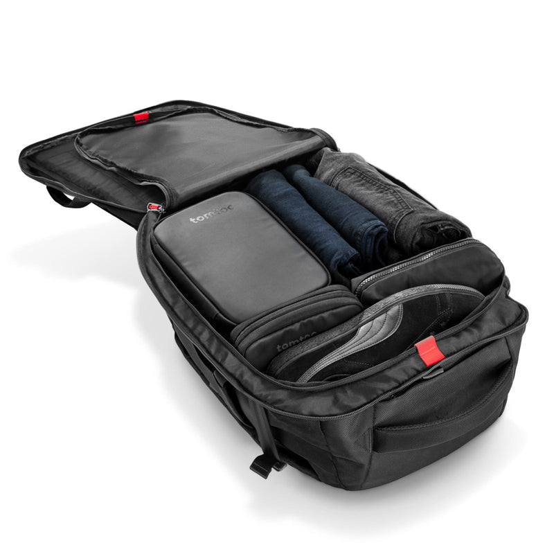 Tomtoc Navigator-T66 40L Laptop Travel Backpack (Black) (T66M1D1)