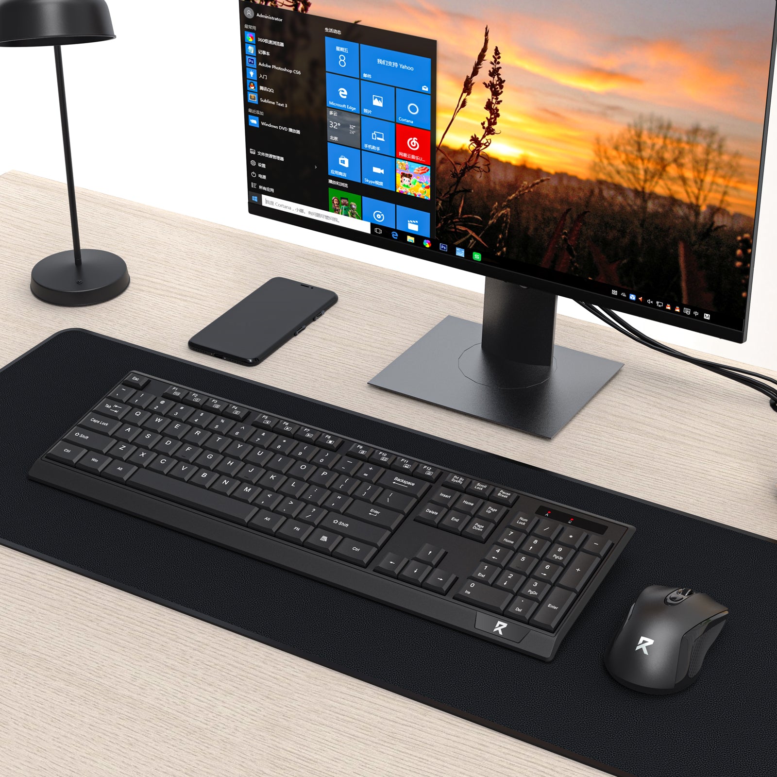 Redragon BS-8343A 2.4G Wireless Keyboard & Mouse Bundle (Black)