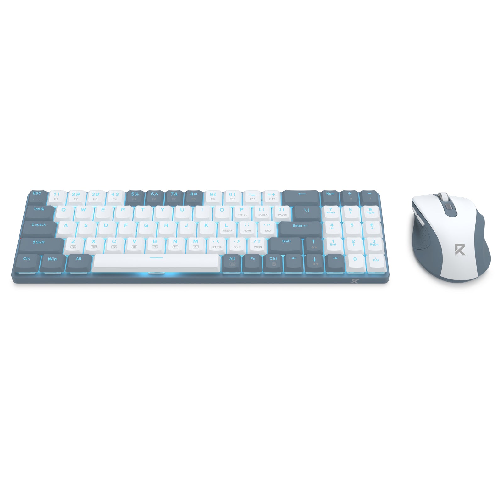 Redragon BS-8773-W Wireless Keyboard & Mouse Combo (Wht/Gry)
