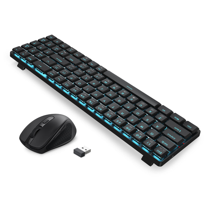 Redragon BS-8773 2.4G Wireless Mechanical Keyboard & Mouse Bundle (Black)