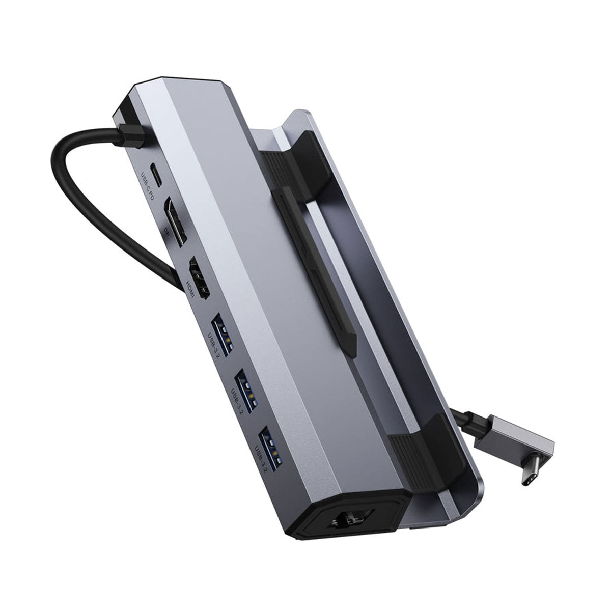 JSAUX USB-C 7-in-1 Docking Station for Steam Deck/ Steam Deck OLED/ ROG Ally/ ROG Ally X/ Legion Go (Grey) (HB0702)