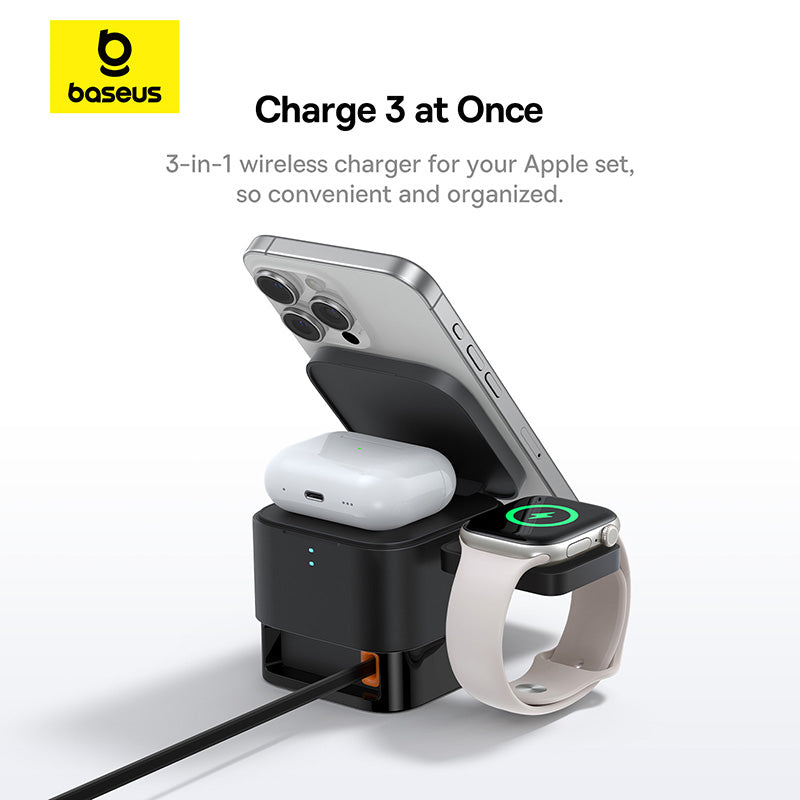Baseus MagPro 3-in-1 Magnetic Wireless Charger Includes MagPro Magnetic Wireless Charger