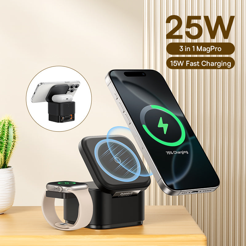 Baseus MagPro 3-in-1 Magnetic Wireless Charger Includes MagPro Magnetic Wireless Charger