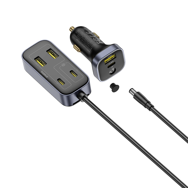 Baseus BackseatPal L1 In-Vehicle Car Charger 3U+3C 110W (Cosmic Black) (C00081100121-00)